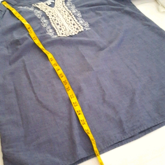 Croft & Barrow 100% Cotton Embroidered Blouse - Picture 9 of 15